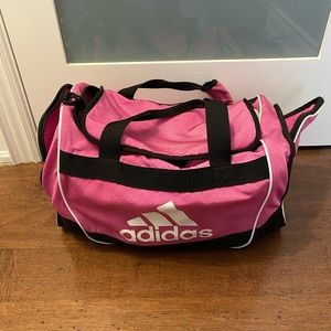 Hot pink adidas duffel bag